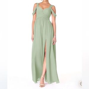 Azazie Lianne Dusty Sage Dress
